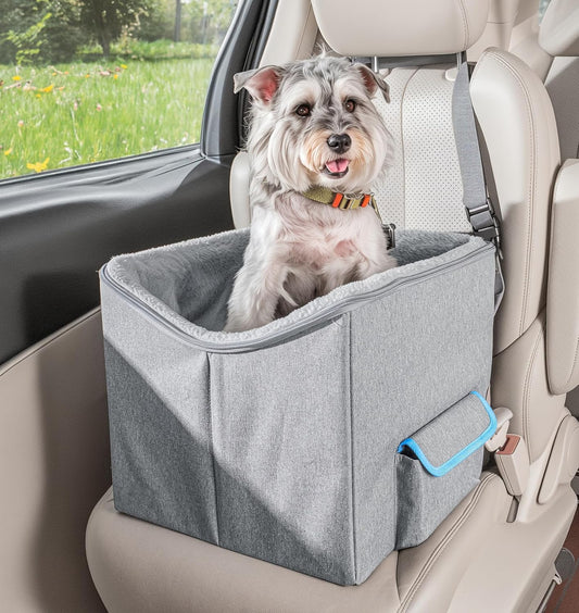 Elevated Dog Car Seat for Small Pets - Adjustable Booster Seat for Safe and Comfortable Travel