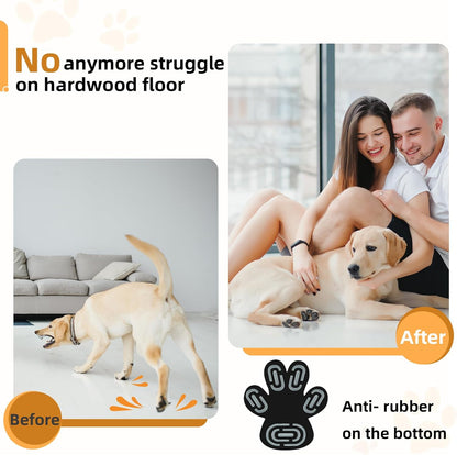 Anti-Slip Dog Paw Protector Pads for Senior Dogs Black 48Pc + Blue 48Pc