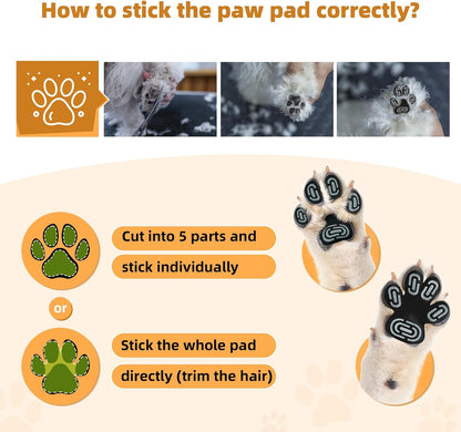 Anti-Slip Dog Paw Protector Pads for Senior Dogs Black 48Pc + Blue 48Pc